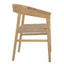 Chaise en bois naturel et corde POUPETTE