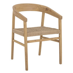 Chaise en bois naturel et corde POUPETTE