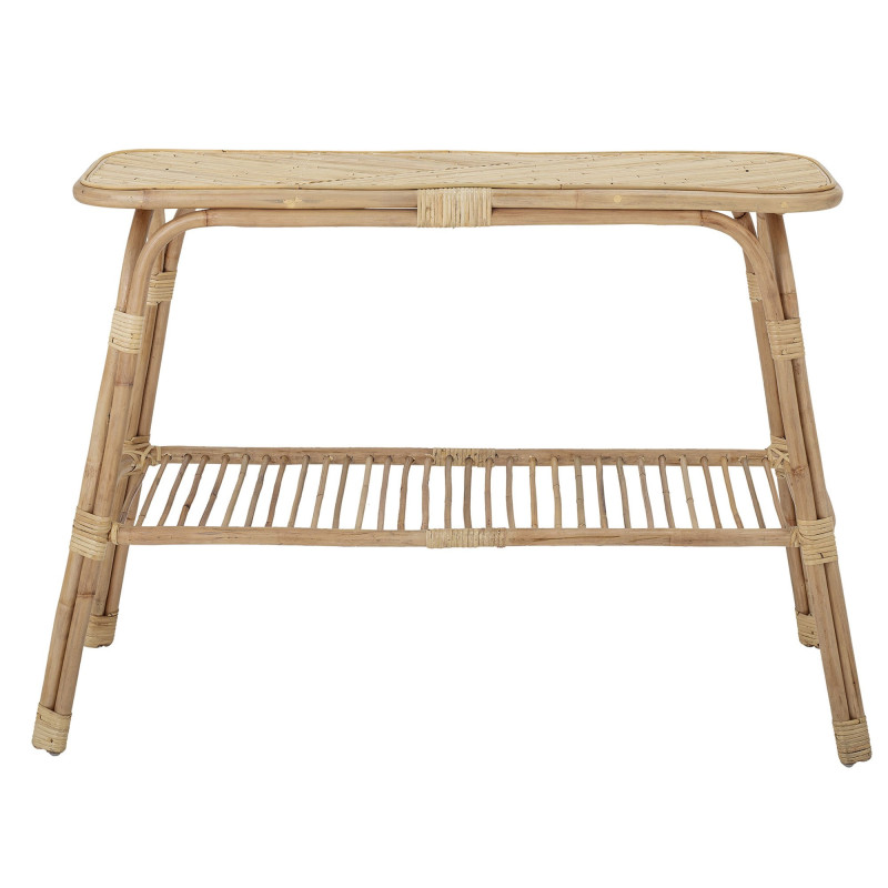Console avec une étagère en rotin naturel BARBIE