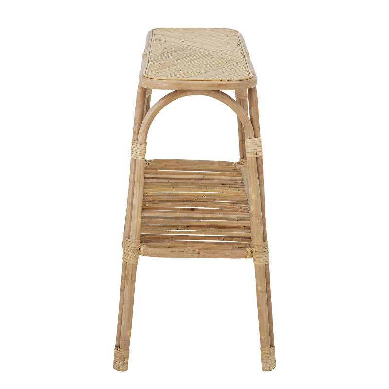 Console avec une étagère en rotin naturel BARBIE