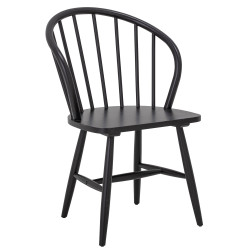 Chaise avec barreau en bois noir design NARNIA
