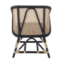 Fauteuil avec cousin en rotin naturel bi couleurs TARTINE