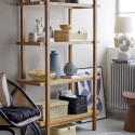 Fauteuil avec cousin en rotin naturel bi couleurs TARTINE
