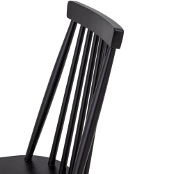 Chaise avec barreaux en bois noir DANIELLE