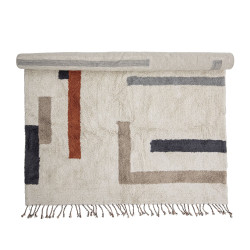 Tapis 200x140cm en coton avec franges JUE