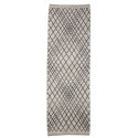 Tapis beige 250x80cm avec des motifs lignes noirs KAYAPO