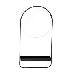 Miroir noir moderne avec petite étagère LIU