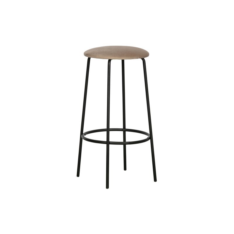 Lot de 2 tabourets de bar minimaliste en velours PAULSEN