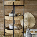 Table d'appoint atypique ronde 33x74cm en rotin DEVA