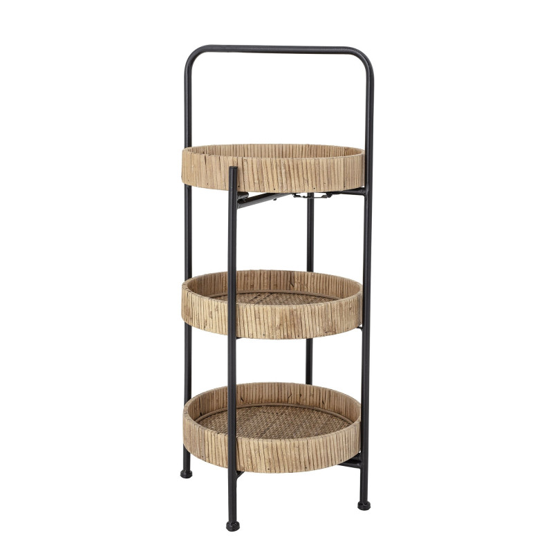 Table d'appoint atypique ronde 33x74cm en rotin DEVA