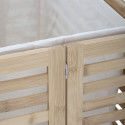 Panier à linge rectangulaire 51,5x56,5cm en bambou naturel ADEN