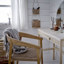 Panier à linge rectangulaire 51,5x56,5cm en bambou naturel ADEN