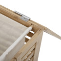 Panier à linge rectangulaire 51,5x56,5cm en bambou naturel ADEN