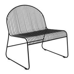 Chaise en métal style industriel noir CHIPIE