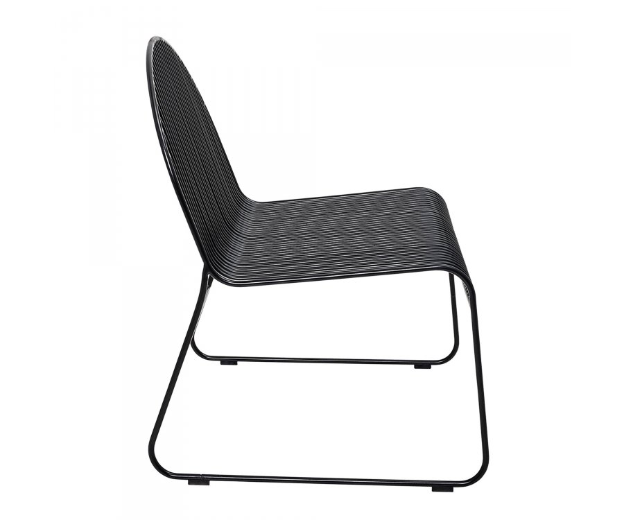 Chaise en métal style industriel noir CHIPIE