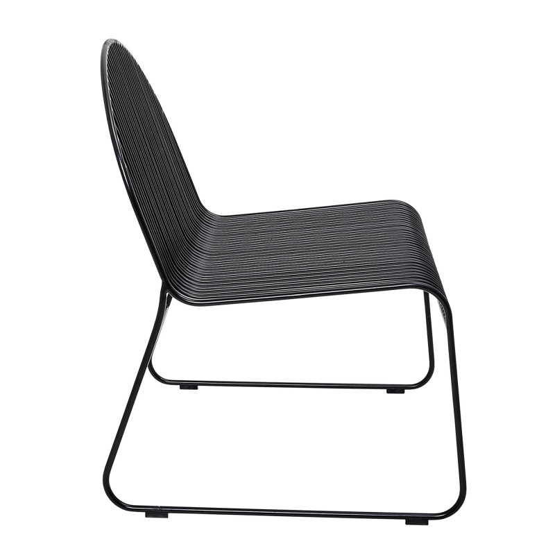 Chaise en métal style industriel noir CHIPIE