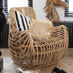 Fauteuil design en rotin MARCO