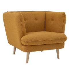 Fauteuil lounge rembourré orange PUMPKIN
