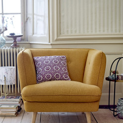 Fauteuil lounge rembourré orange PUMPKIN