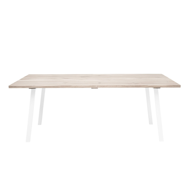 Table à manger rectangulaire 200x95 en bois et métal BERNADETTE