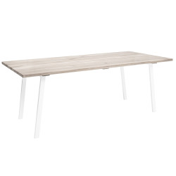 Table à manger rectangulaire 200x95 en bois et métal BERNADETTE