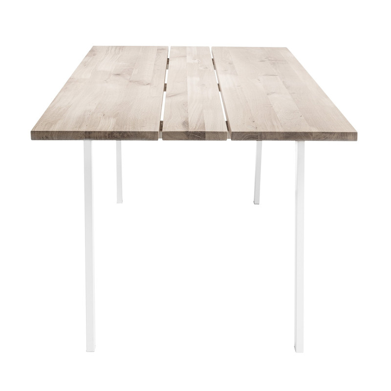 Table à manger rectangulaire 200x95 en bois et métal BERNADETTE