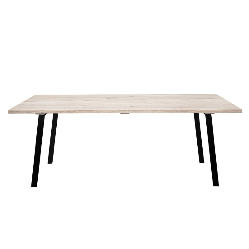 Table à manger rectangulaire 200x95 en bois et métal BERNADETTE