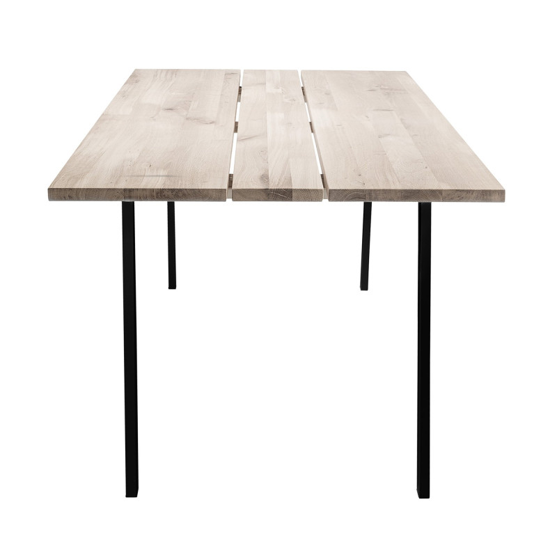 Table à manger rectangulaire 200x95 en bois et métal BERNADETTE