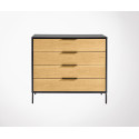 Commode 4 tiroirs métal et chêne SAVOR