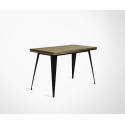 Table 120cm métal bois style industriel TUCKER