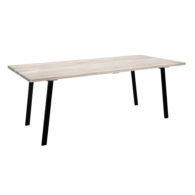 Table à manger rectangulaire 145x55 en bois et métal MYRIAME