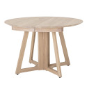 Table à manger ronde 118cm en bois de chêne CLAUDIA