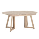 Table à manger ronde 118cm en bois de chêne CLAUDIA