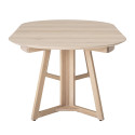 Table à manger ronde 118cm en bois de chêne CLAUDIA