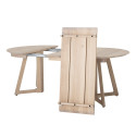 Table à manger ronde 118cm en bois de chêne CLAUDIA