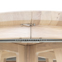 Table à manger ronde 118cm en bois de chêne CLAUDIA