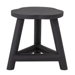 Tabouret bas en bois de manguier noir MARC
