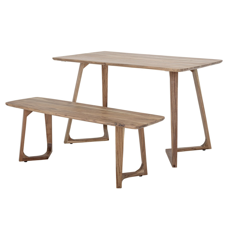 Table à manger rectangulaire en bois d'acacia PAULIA
