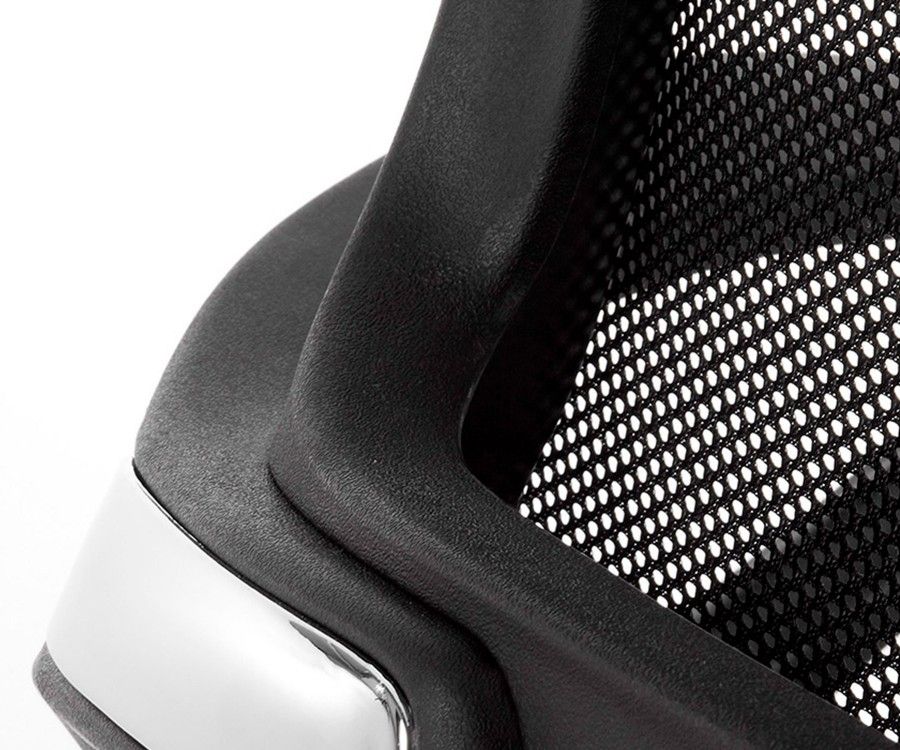 Chaise de bureau design tissu noir OPEN