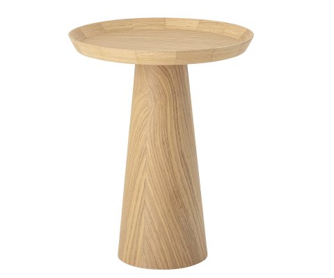 Table ronde d'appoint en bois de chêne EVE