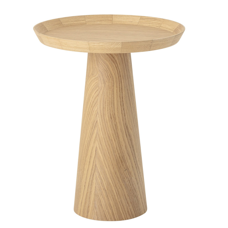 Table ronde d'appoint en bois de chêne EVE