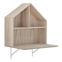 Bureau enfant à fixer en forme de maison en bois MESANGE