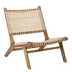 Chaise basse en teck naturel pliable KEILA
