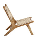 Chaise basse en teck naturel pliable KEILA