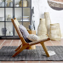 Chaise basse en teck naturel pliable KEILA