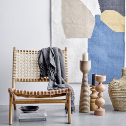 Chaise basse en teck naturel pliable KEILA