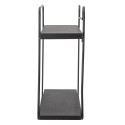 Étagère minimaliste 2 plateaux en métal noir CASS