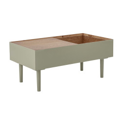 Table enfant avec rangements 90x40cm en bois vert FLAVIE
