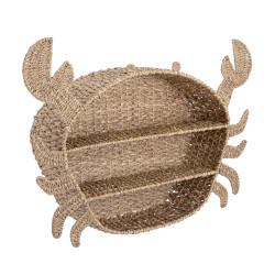 Étagère murale en forme de crabe en jacinthe d'eau BARNEY