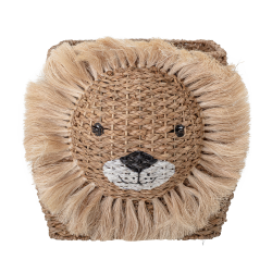 Rangement jouets 36x32x52cm en forme de lion en jacinthe d'eau HARISSON